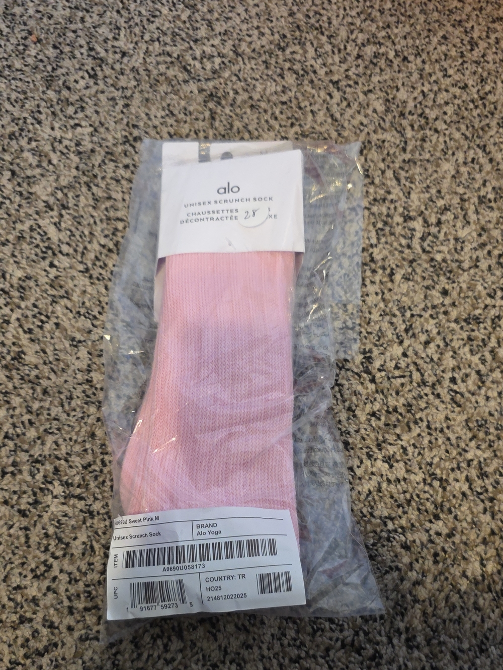 ALO Yoga Pink Scrunch Socks